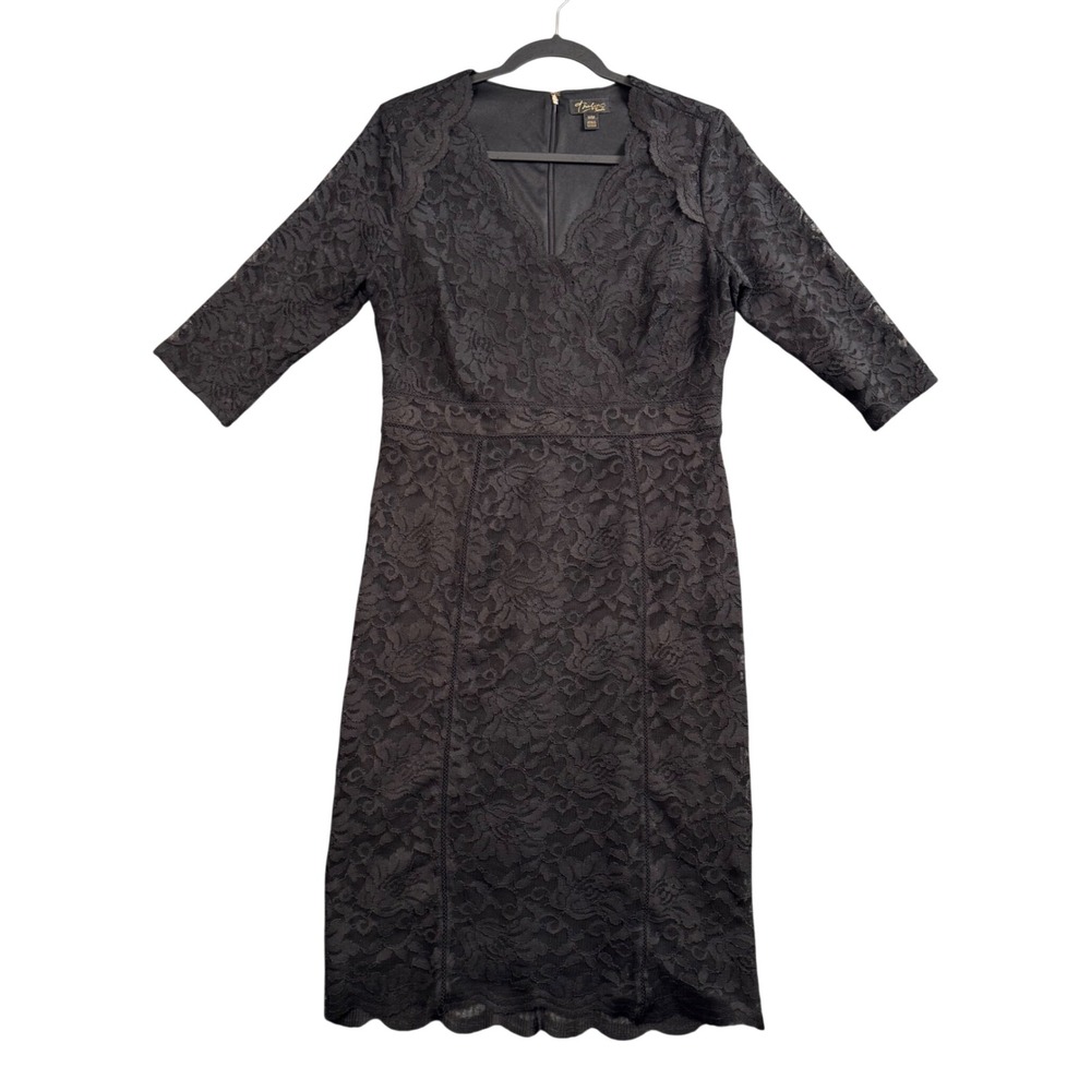 Black Lace Fairy Grunge Dress M‎ Whimsigoth Gothic Sheer Sheath Dark Romantic